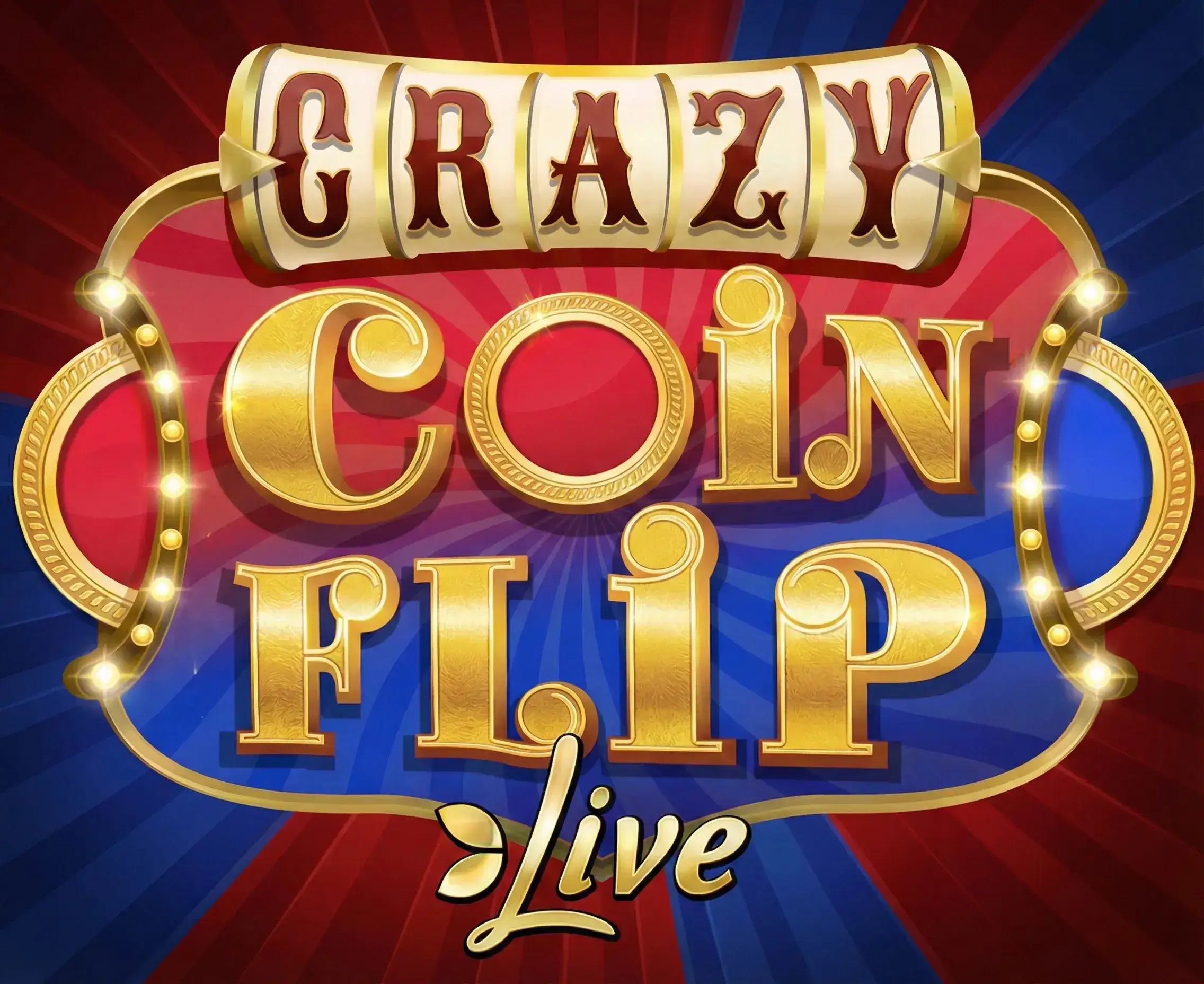 Logo de Coin Flip Crazy Time - moneda roja y azul