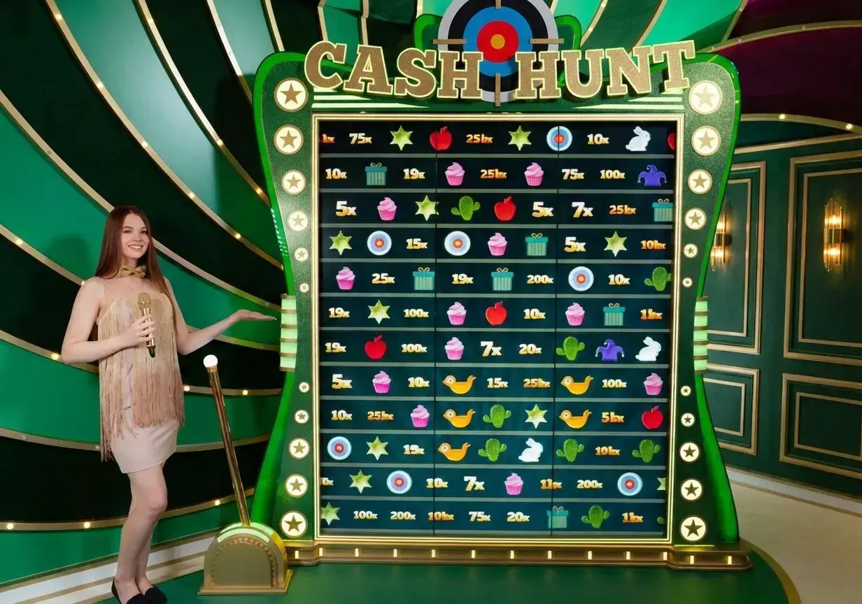 Cash Hunt bonus round en Crazy Time